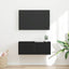 TV vægskab Vægmonteret Sort 78,5 x 31 x 29,5 cm Konstrueret træ