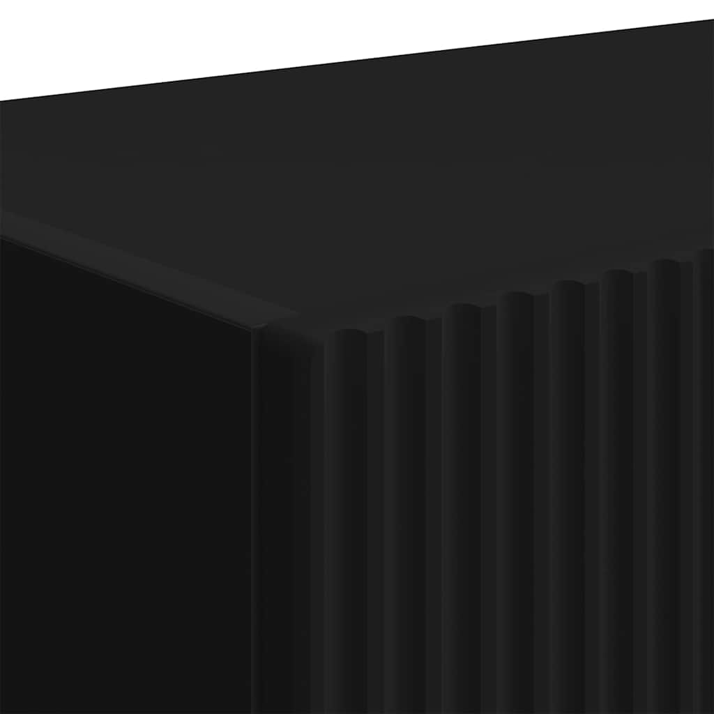 TV vægskab 2 pcs Sort 78,5 x 31 x 29,5 cm Konstrueret træ