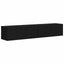 TV vægskab 2 pcs Sort 78,5 x 31 x 29,5 cm Konstrueret træ