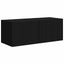 TV vægskab 2 pcs Sort 78,5 x 31 x 29,5 cm Konstrueret træ