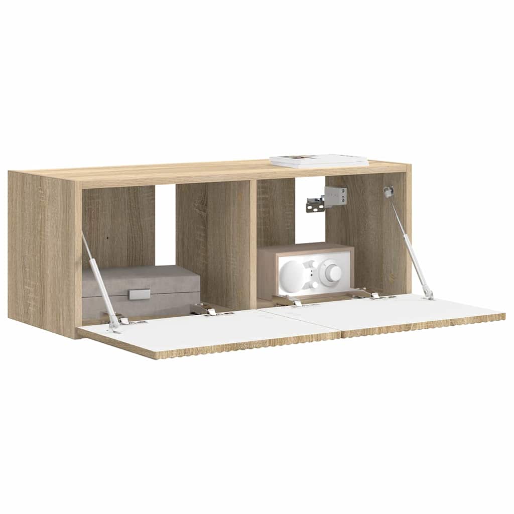 TV vægskab Sonoma 78,5 x 31 x 29,5 cm Konstrueret træ