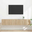 TV vægskab 2 pcs Sonoma 78,5 x 31 x 29,5 cm Konstrueret træ