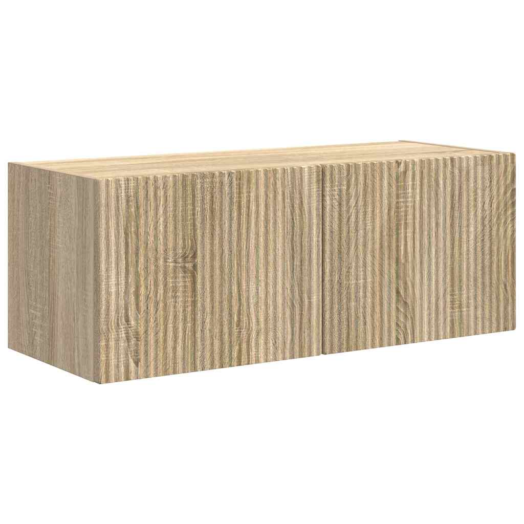 TV vægskab 2 pcs Sonoma 78,5 x 31 x 29,5 cm Konstrueret træ