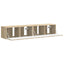 TV vægskab 2 pcs Sonoma 78,5 x 31 x 29,5 cm Konstrueret træ