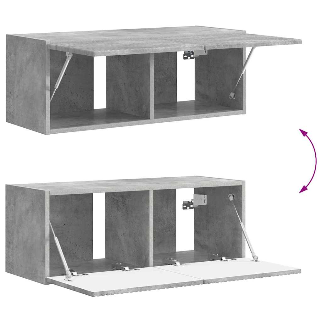 TV vægskab Beton 78,5 x 31 x 29,5 cm Konstrueret træ