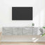 TV vægskab 2 pcs Beton 78,5 x 31 x 29,5 cm Konstrueret træ