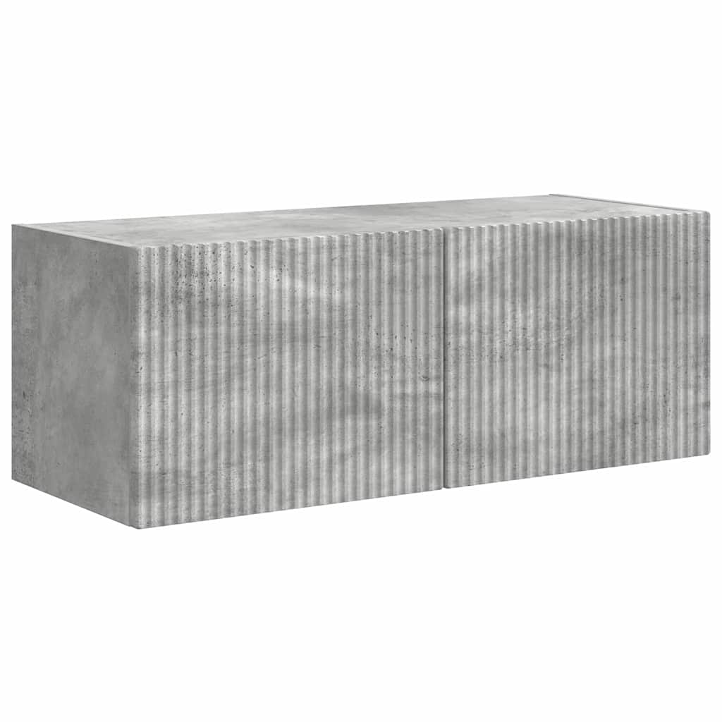 TV vægskab 2 pcs Beton 78,5 x 31 x 29,5 cm Konstrueret træ