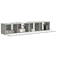 TV vægskab 2 pcs Beton 78,5 x 31 x 29,5 cm Konstrueret træ