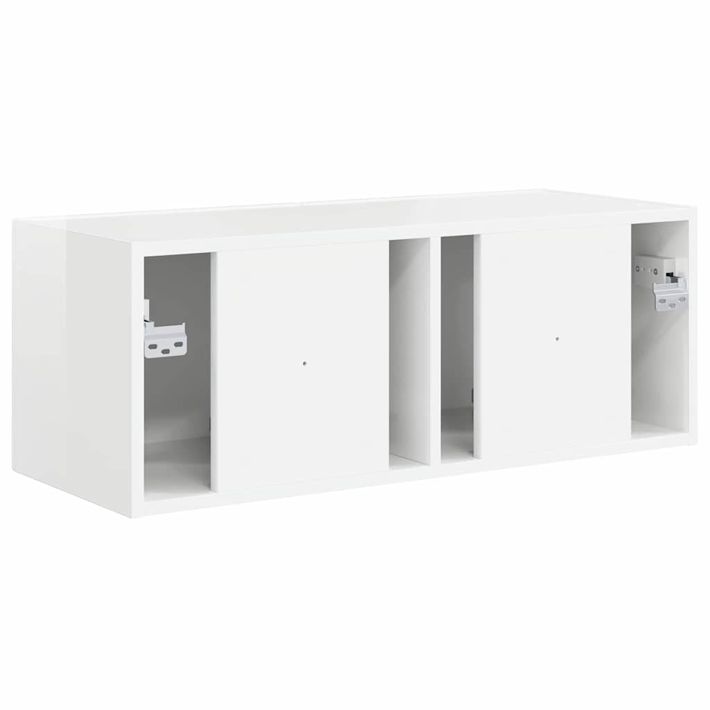 TV vægskab Gloss Hvid 78,5 x 31 x 29,5 cm Konstrueret træ