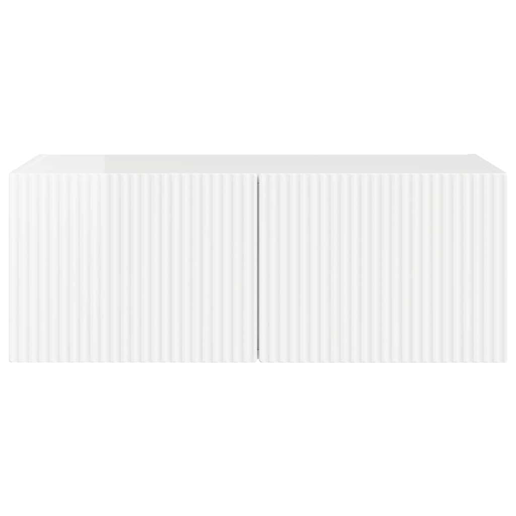 TV vægskab Gloss Hvid 78,5 x 31 x 29,5 cm Konstrueret træ