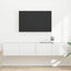 TV vægskab 2 pcs Gloss Hvid 78,5 x 31 x 29,5 cm Konstrueret træ