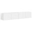 TV vægskab 2 pcs Gloss Hvid 78,5 x 31 x 29,5 cm Konstrueret træ