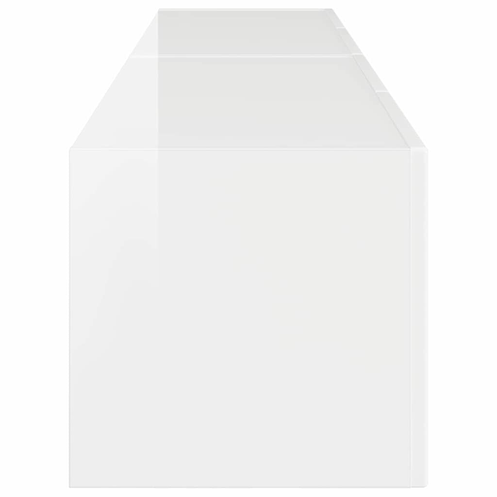 TV vægskab 2 pcs Gloss Hvid 78,5 x 31 x 29,5 cm Konstrueret træ