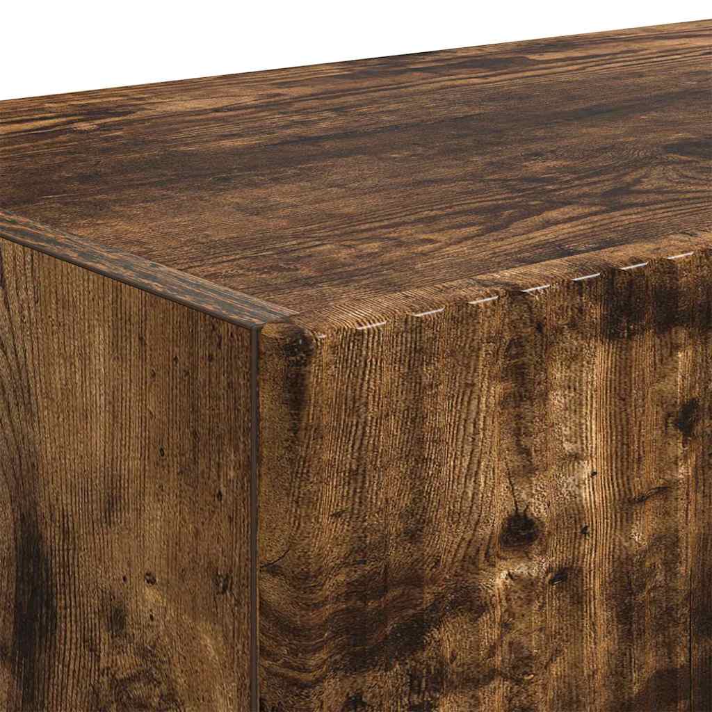 TV vægskab 2 pcs Røget eg 78,5 x 31 x 29,5 cm Konstrueret træ
