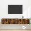 TV vægskab 2 pcs Røget eg 78,5 x 31 x 29,5 cm Konstrueret træ