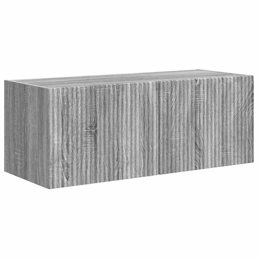 TV vægskab Grå Sonoma 78,5 x 31 x 29,5 cm Konstrueret træ