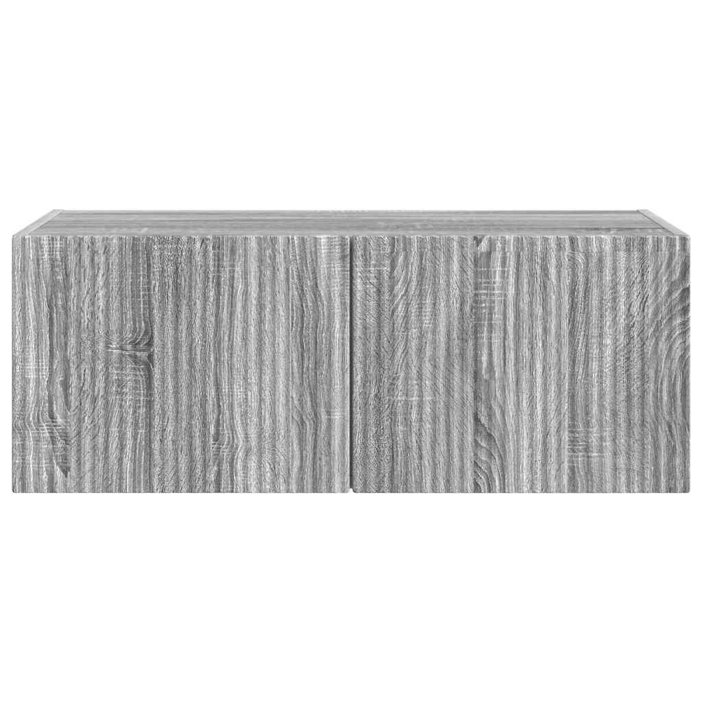TV vægskab Grå Sonoma 78,5 x 31 x 29,5 cm Konstrueret træ