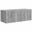 TV vægskab 2 pcs Grå Sonoma 78,5 x 31 x 29,5 cm Konstrueret træ