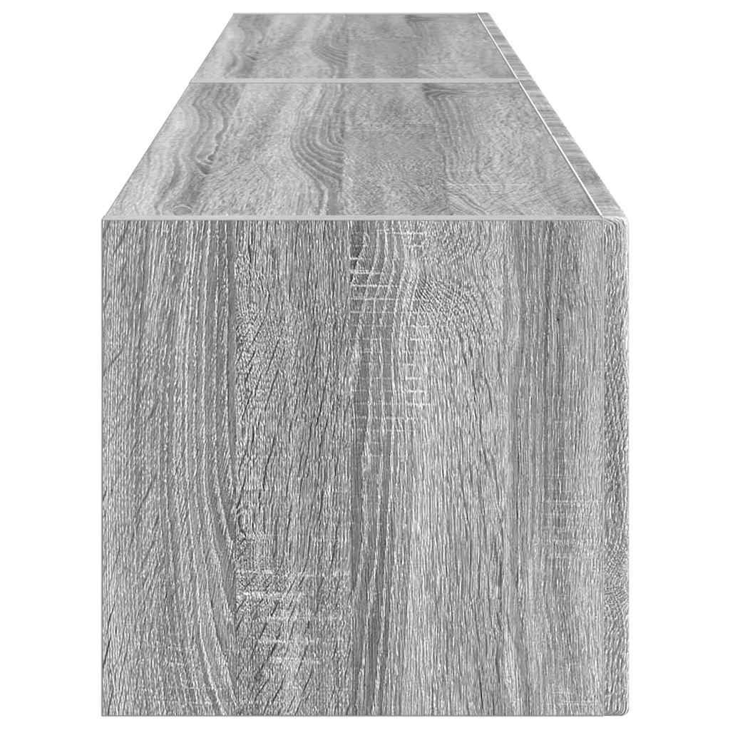 TV vægskab 2 pcs Grå Sonoma 78,5 x 31 x 29,5 cm Konstrueret træ