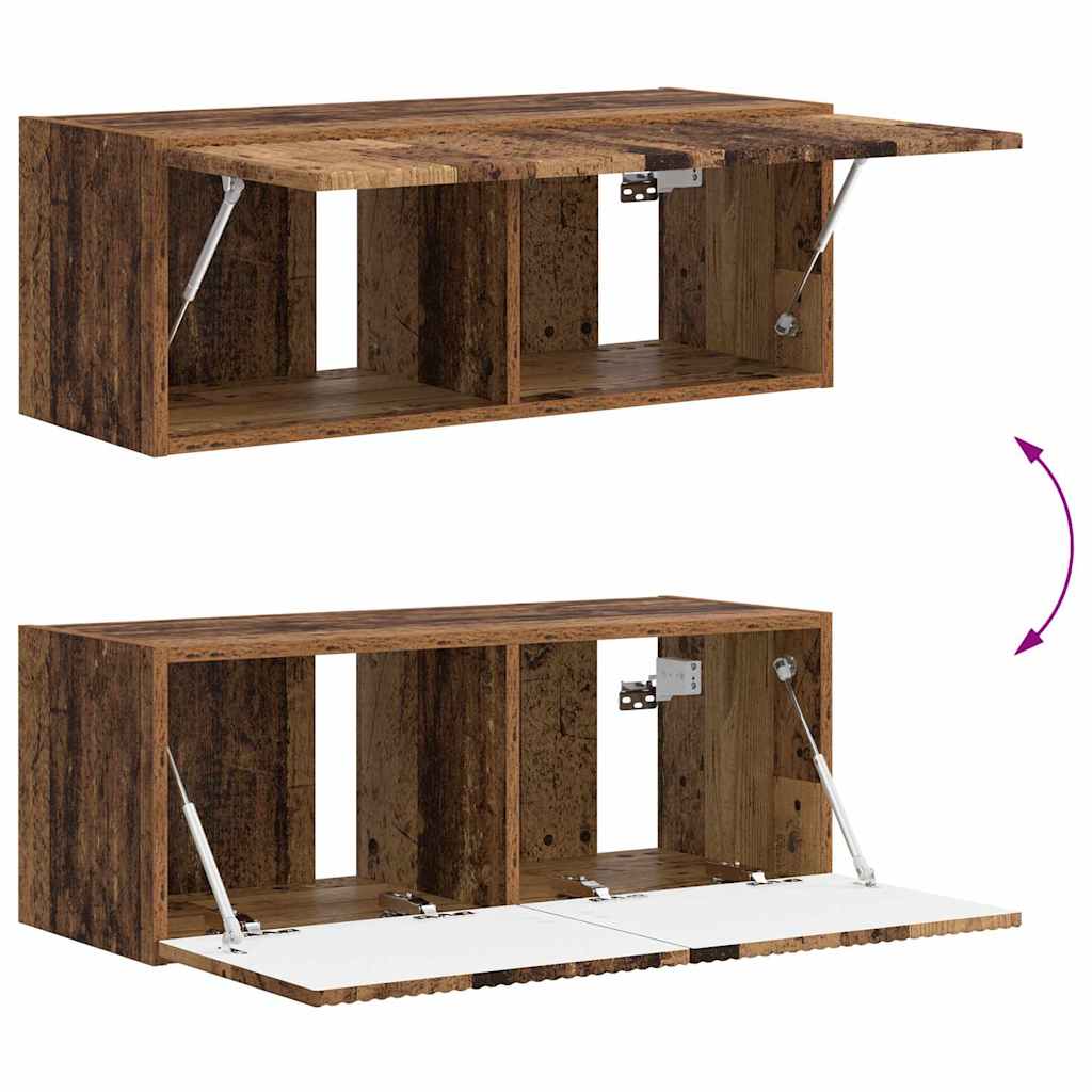 TV vægskab Gammelt træ 78,5 x 31 x 29,5 cm Konstrueret træ