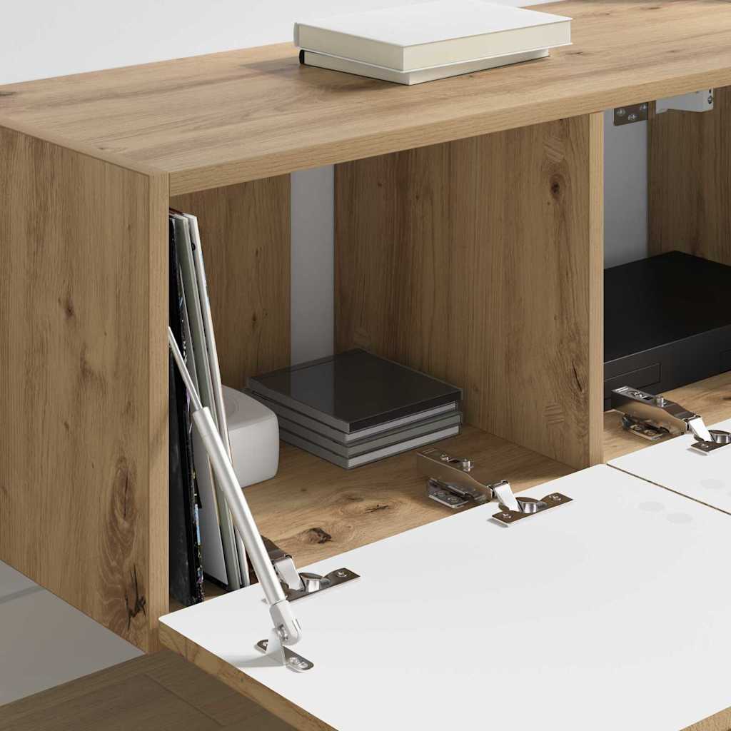 TV vægskab 2 pcs Artisan eg 78,5 x 31 x 29,5 cm Konstrueret træ