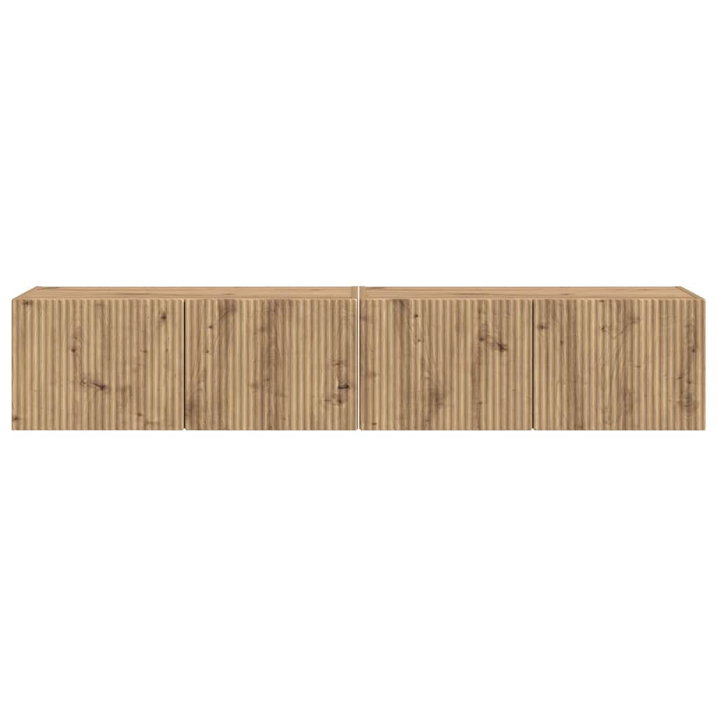 TV vægskab 2 pcs Artisan eg 78,5 x 31 x 29,5 cm Konstrueret træ