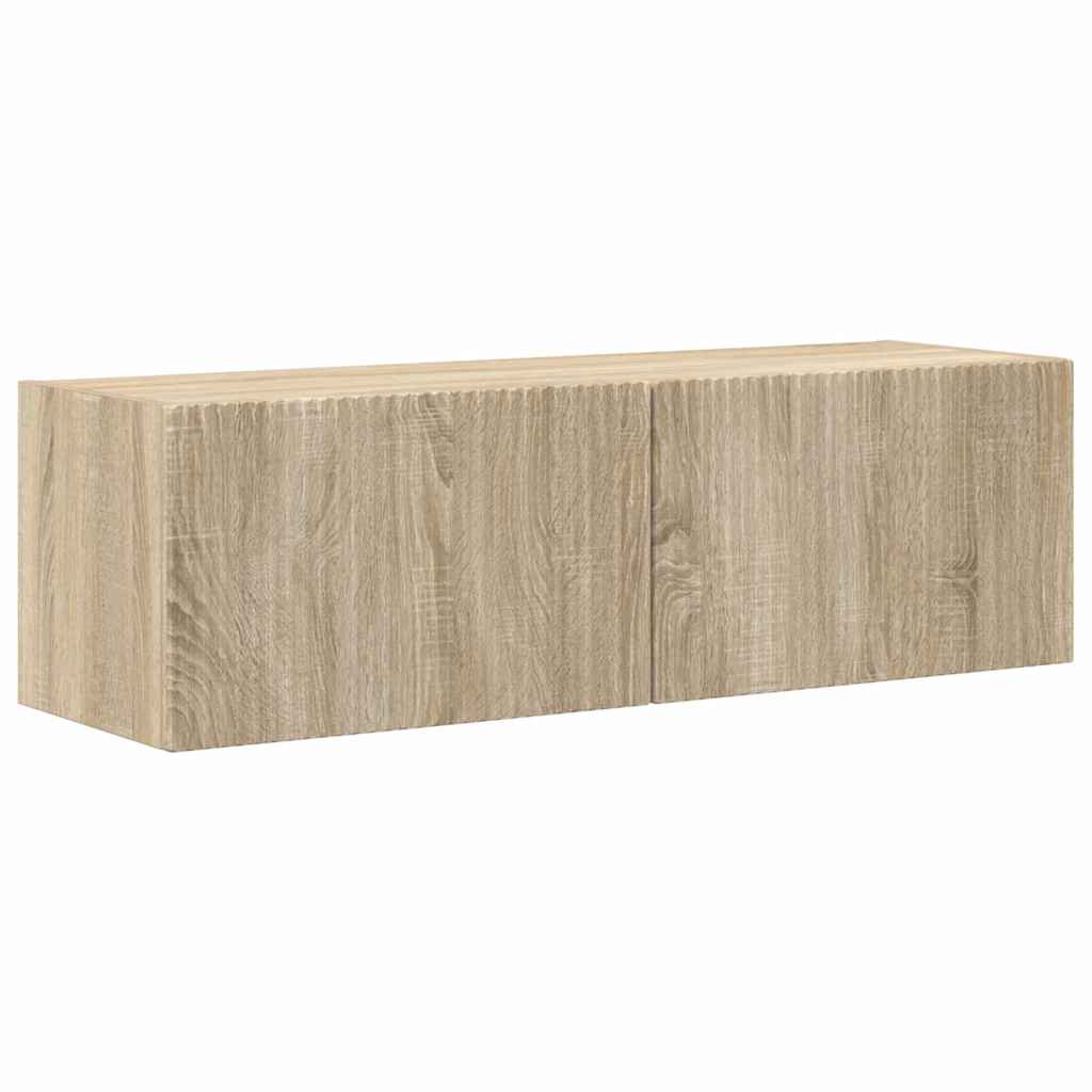 TV vægskab 2 pcs Sonoma 98 x 31 x 29,5 cm Konstrueret træ