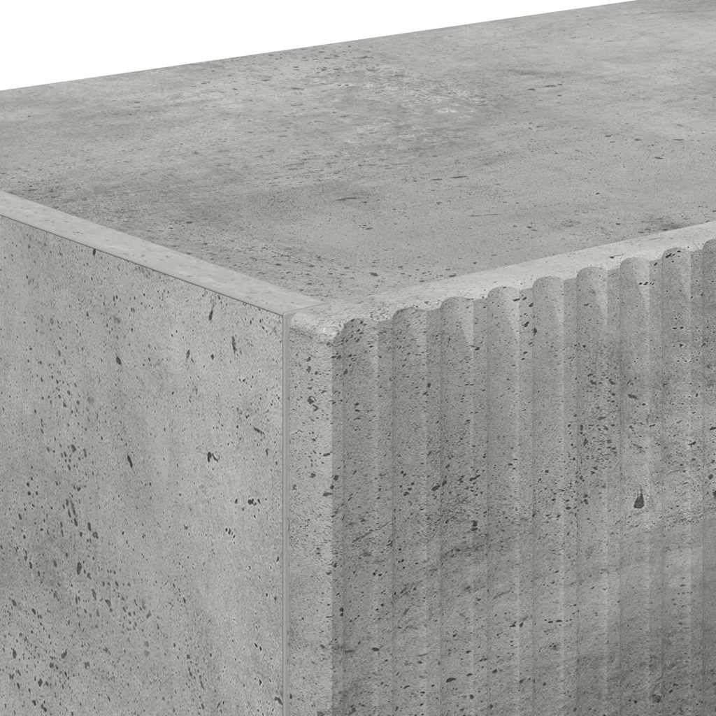 TV vægskab Vægmonteret Beton 98 x 31 x 29,5 cm Konstrueret træ