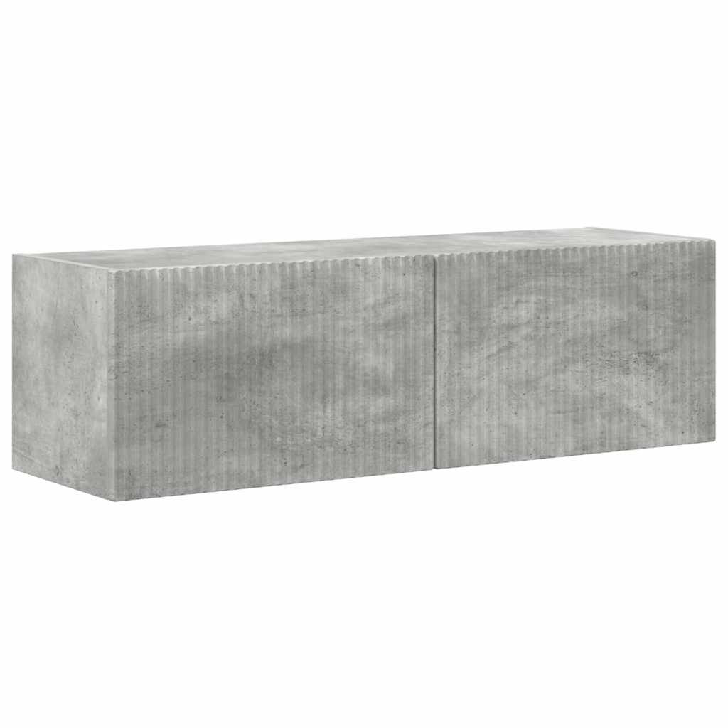 TV vægskab Vægmonteret Beton 98 x 31 x 29,5 cm Konstrueret træ