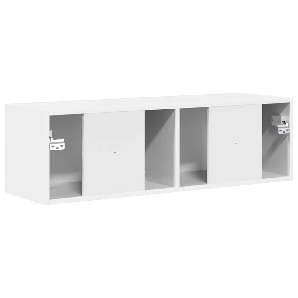 TV vægskab Gloss Hvid 98 x 31 x 29,5 cm Konstrueret træ