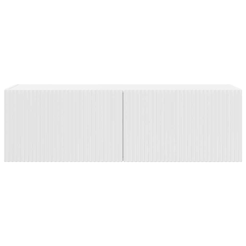 TV vægskab Gloss Hvid 98 x 31 x 29,5 cm Konstrueret træ