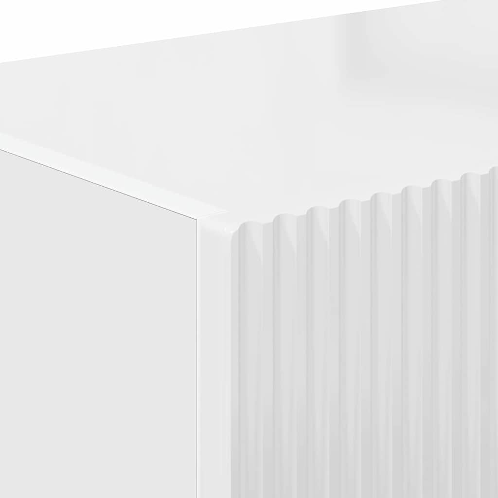 TV vægskab 2 pcs Gloss Hvid 98 x 31 x 29,5 cm Konstrueret træ