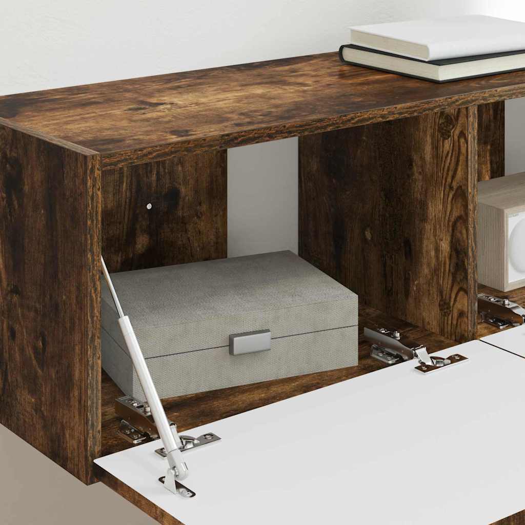 TV vægskab Røget eg 98 x 31 x 29,5 cm Konstrueret træ