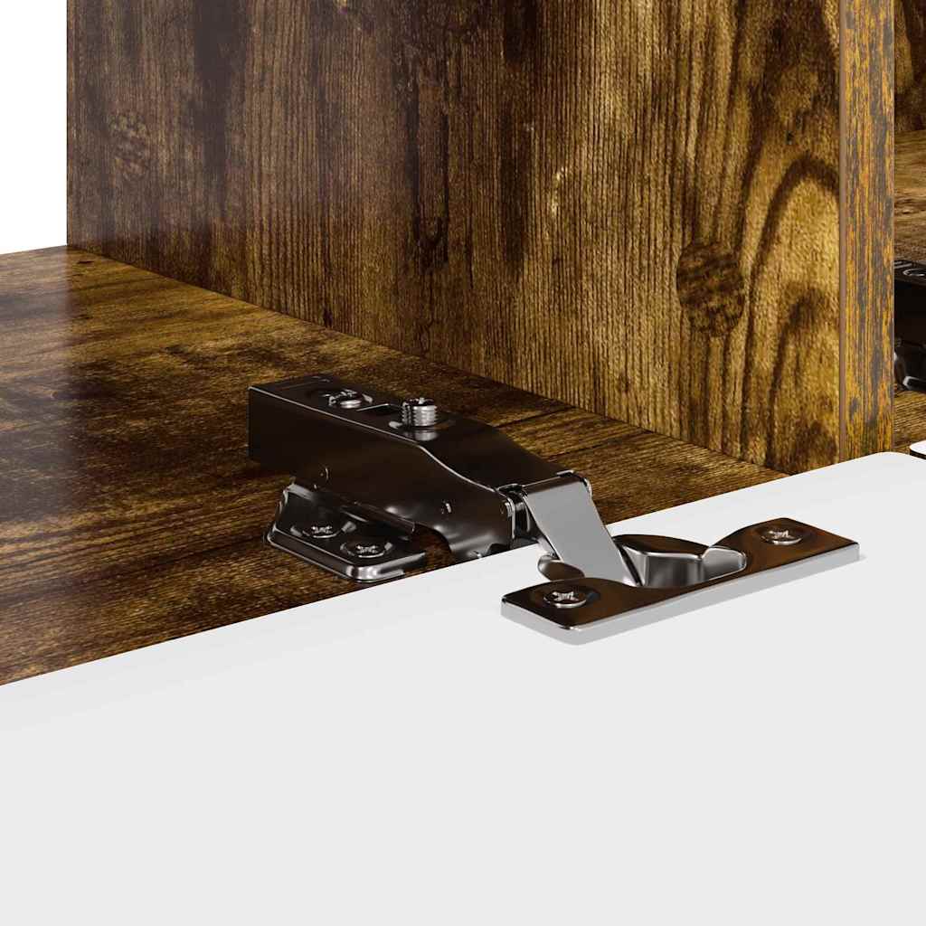 TV vægskab 2 pcs Røget eg 98 x 31 x 29,5 cm Konstrueret træ