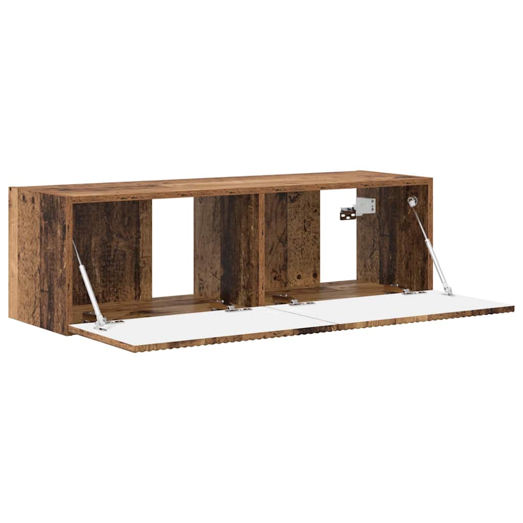 TV vægskab Gammelt træ 98 x 31 x 29,5 cm Konstrueret træ