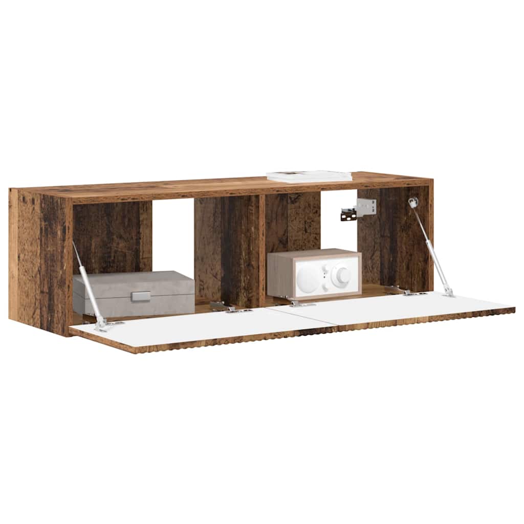 TV vægskab Gammelt træ 98 x 31 x 29,5 cm Konstrueret træ