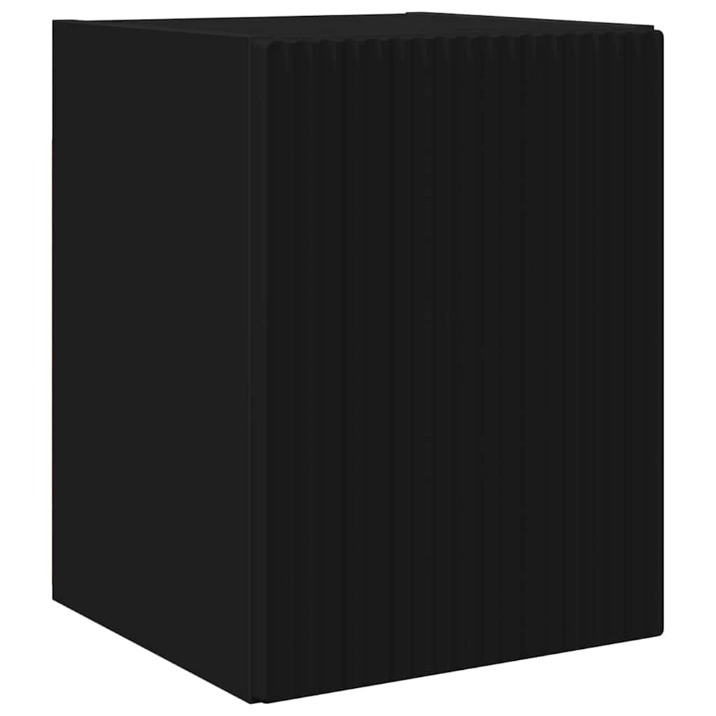 TV vægskab 2 pcs Sort 30 x 31 x 40 cm Konstrueret træ