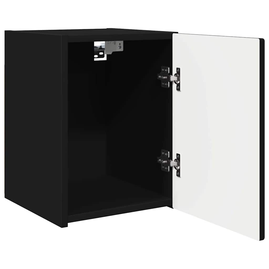 TV vægskab 2 pcs Sort 30 x 31 x 40 cm Konstrueret træ