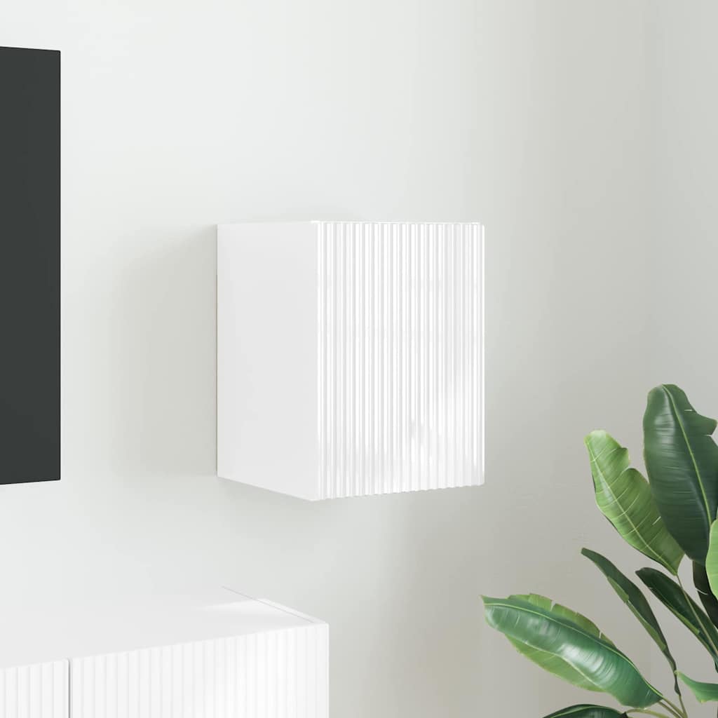 TV vægskab Gloss Hvid 30 x 31 x 40 cm Konstrueret træ