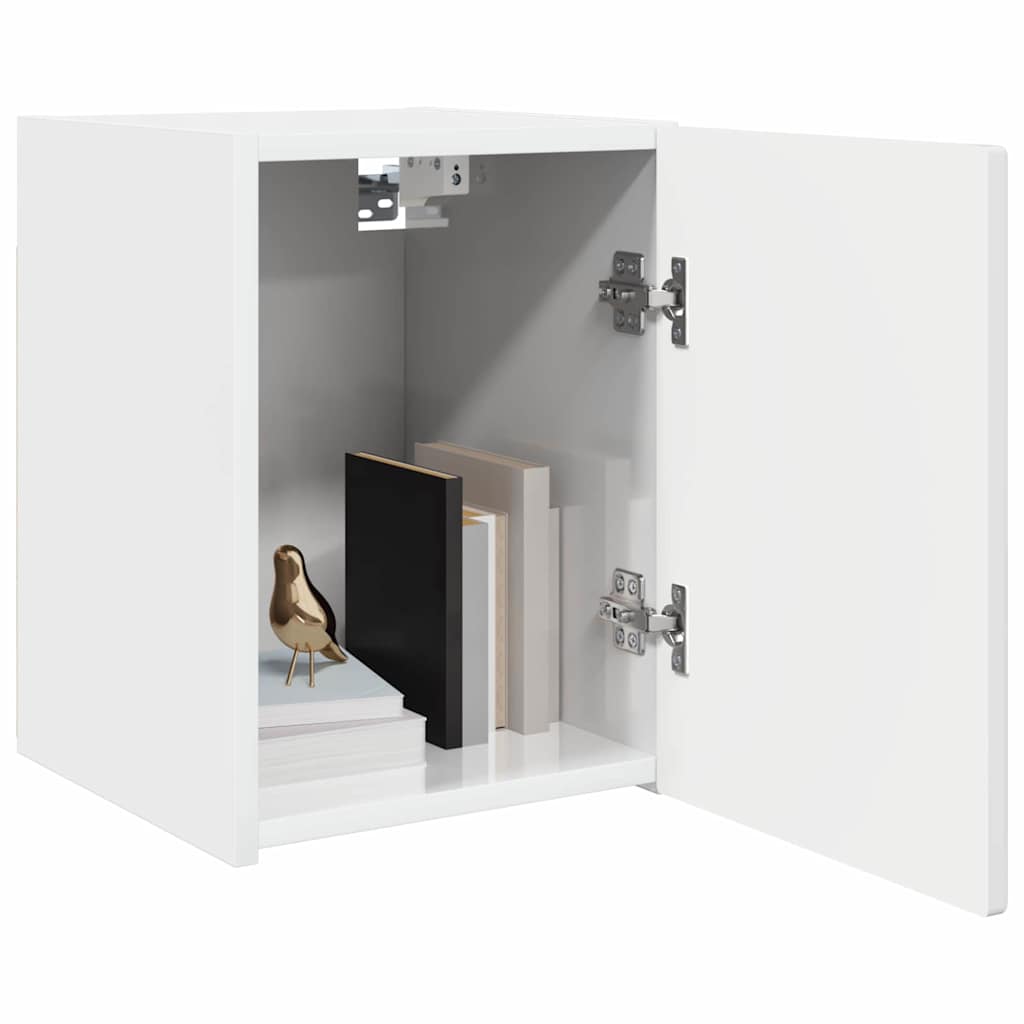 TV vægskab Gloss Hvid 30 x 31 x 40 cm Konstrueret træ