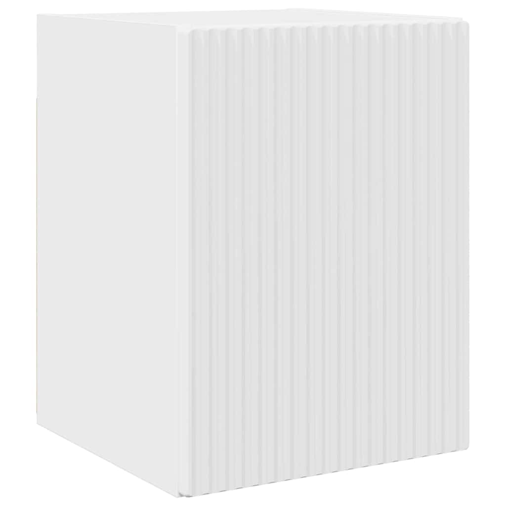 TV vægskab 2 pcs Gloss Hvid 30 x 31 x 40 cm Konstrueret træ