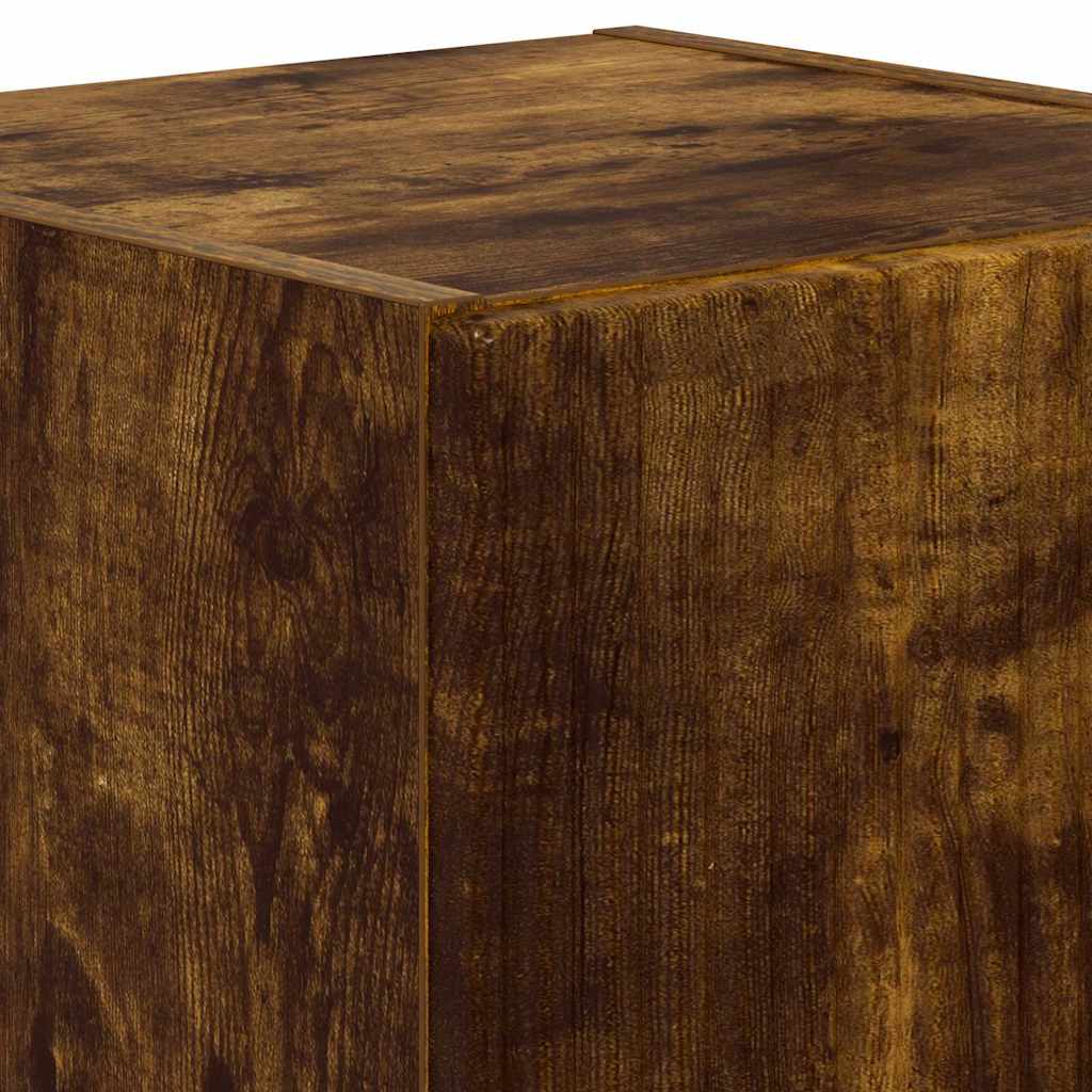 TV vægskab 2 pcs Røget eg 30 x 31 x 40 cm Konstrueret træ