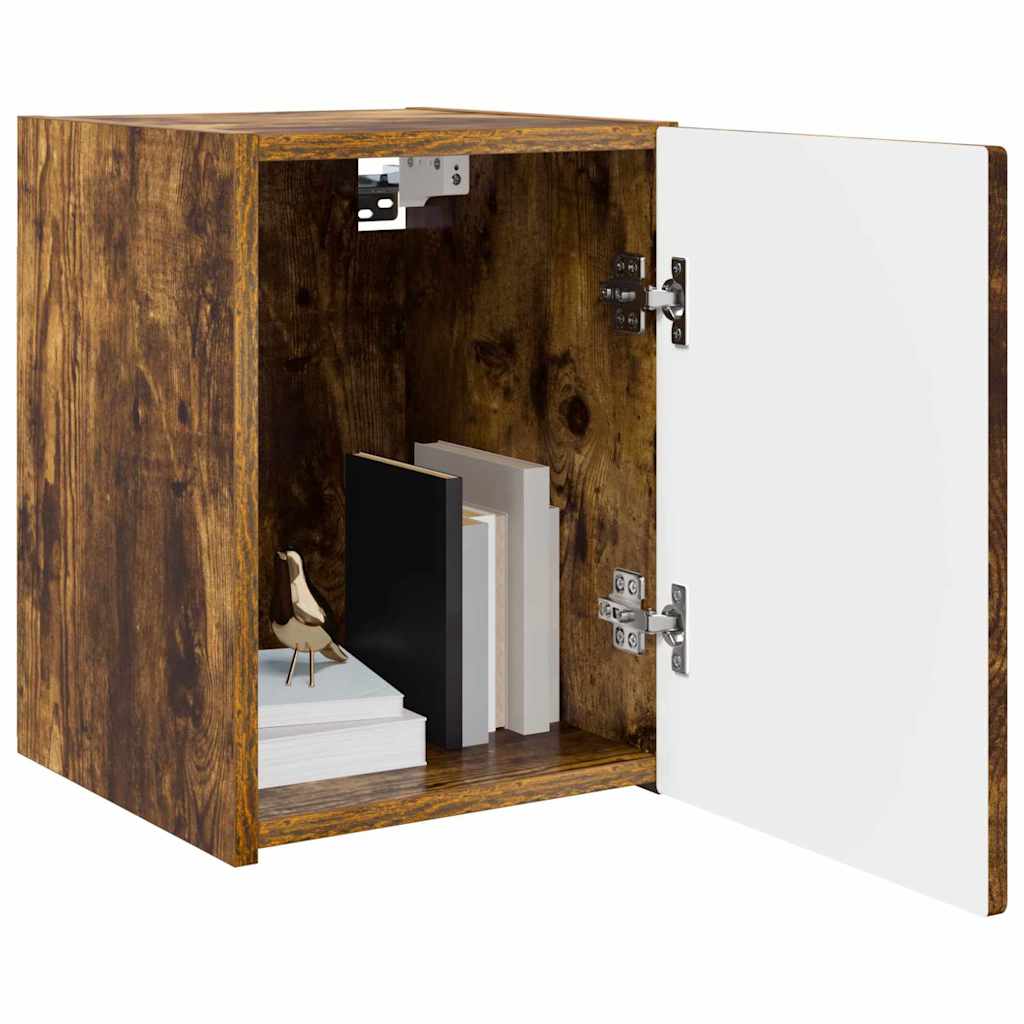 TV vægskab 2 pcs Røget eg 30 x 31 x 40 cm Konstrueret træ