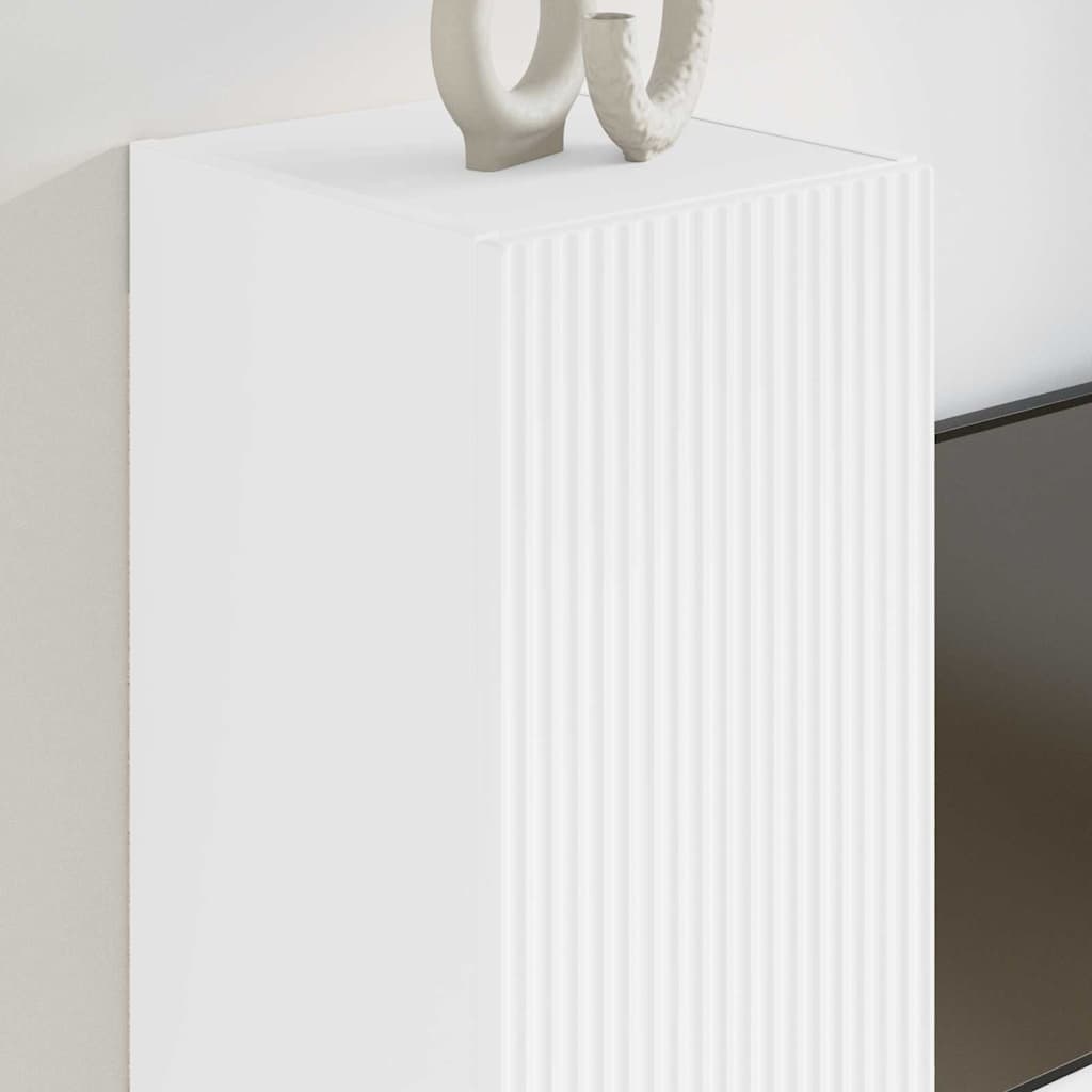 TV vægskab Vægmonteret Hvid 30 x 31 x 60 cm Konstrueret træ