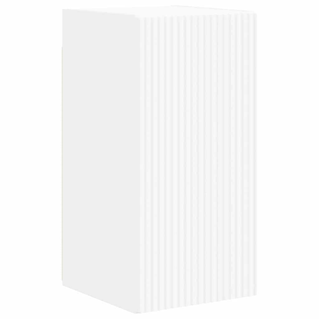 TV vægskab 2 pcs Hvid 30 x 31 x 60 cm Konstrueret træ