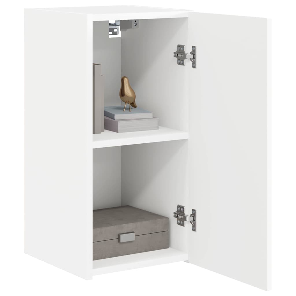 TV vægskab 2 pcs Hvid 30 x 31 x 60 cm Konstrueret træ