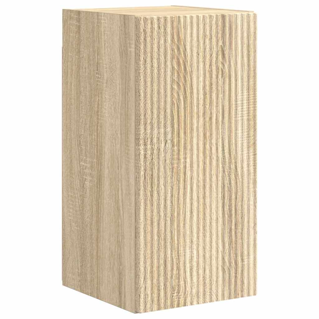 TV vægskab 2 pcs Sonoma 30 x 31 x 60 cm Konstrueret træ