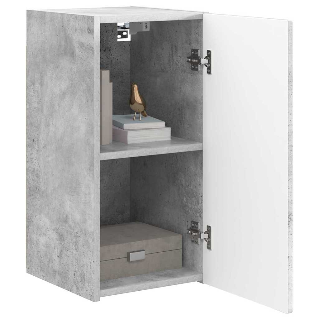 TV vægskab 2 pcs Beton 30 x 31 x 60 cm Konstrueret træ