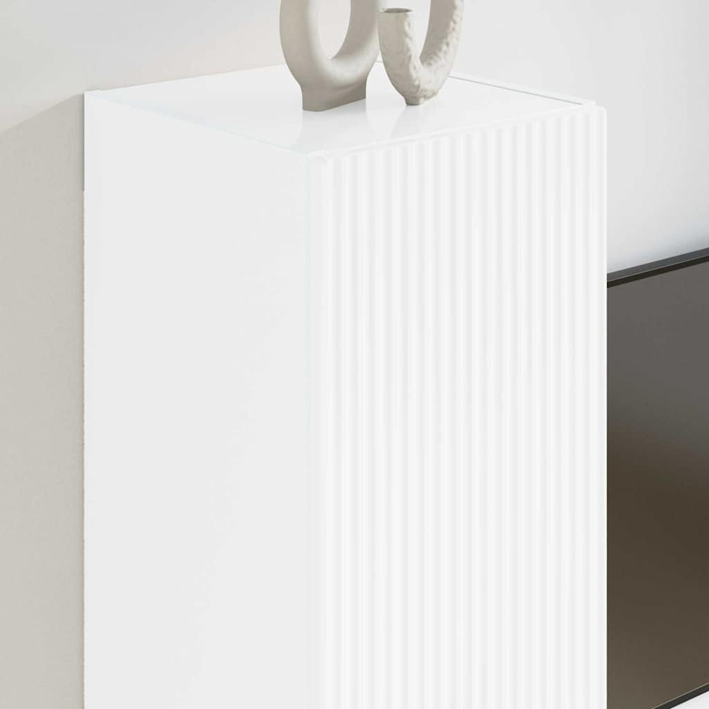 TV vægskab Gloss Hvid 30 x 31 x 60 cm Konstrueret træ