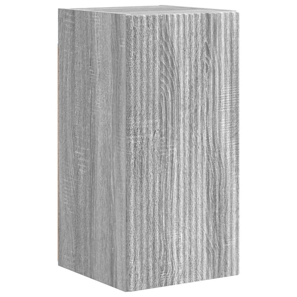 TV vægskab 2 pcs Grå Sonoma 30 x 31 x 60 cm Konstrueret træ